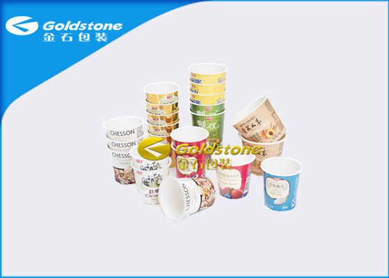 Hochrangiges Papppapier-Plastikeiscreme-Schalen mit zwei - Seiten-multi gefärbt