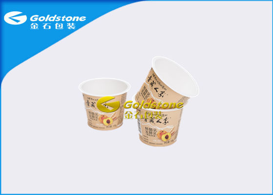 Offsetdruck-Nahrungsmittelgrad-Plastikjoghurt-Schalen, umweltfreundliche Wegwerfeiscreme-Schalen