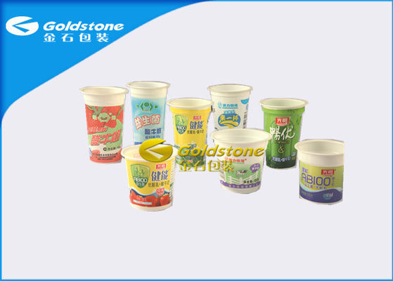 HÜFTEN/pp./Schalen des Plastik-gefrorenen Joghurts, Spitzenplastikschalen