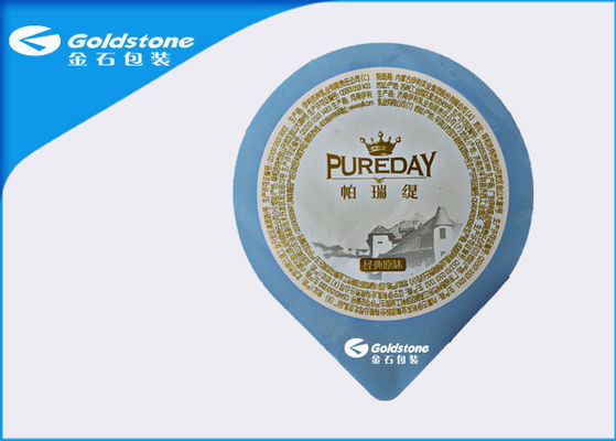 Färben Sie überzogene Aluminiumfolie-Deckel für Schale des Jogurt-pp., 69mm einfache Schale Alu-Deckel