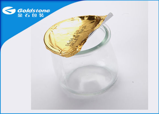 Gewohnheit prägeartige Aluminium-Lidding Folie Peelable für Glasbehälter